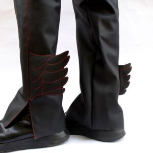 -TRUST LEATHER WINGED PANTS